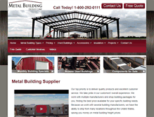 Tablet Screenshot of metalbuildingoutlet.com